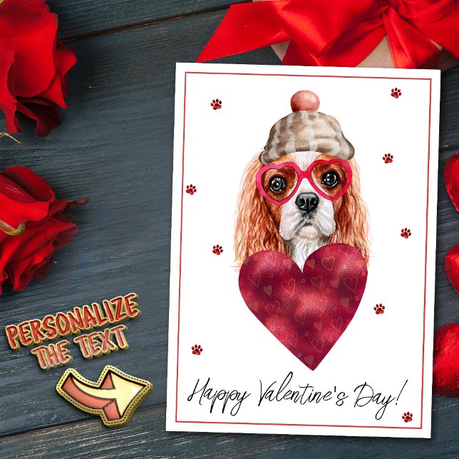 Tarjeta Festiva Cavalier King Spaniel Dog Lover Valentine Gift (Subido por el creador)