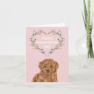 Tarjeta Festiva Cavoodle Cavapoo Mix Poodle Puppy Dog Valentines