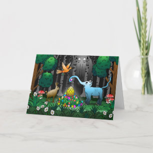 Tarjeta Festiva Caza de Huevos de Pascua