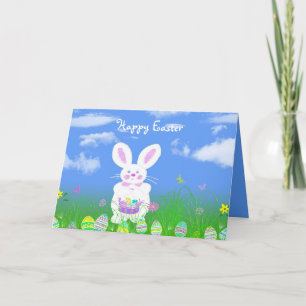 Tarjeta Festiva Caza de huevos de Pascua
