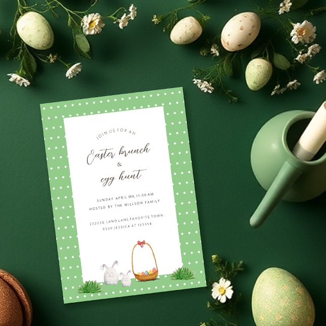 Tarjeta Festiva Caza De Huevos De Pascua Con Cuidados Bunnis Water (Subido por el creador)