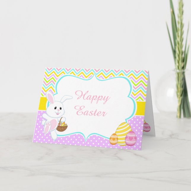 Tarjeta Festiva Caza de huevos de pascua de verano gracias (Anverso)