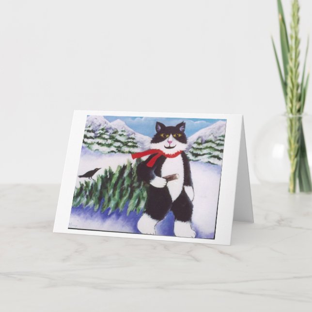 TARJETA FESTIVA CAZADOR DE DICIEMBRE (Anverso)