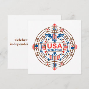 Tarjeta Festiva Celebra el 250 cumpleaños de Estados Unidos