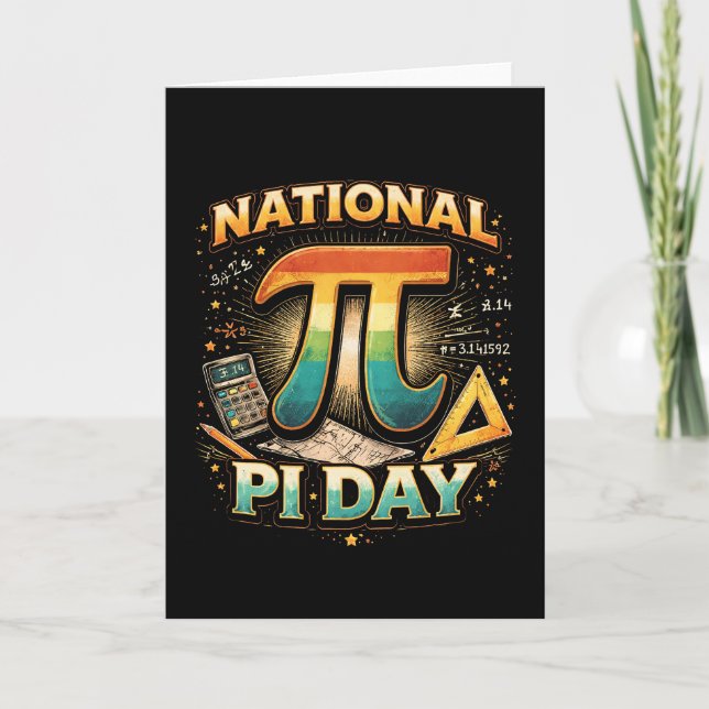 Tarjeta Festiva Celebra Pi (Anverso)