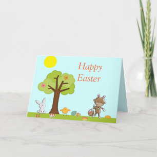 Tarjeta Festiva Celebración al aire libre feliz de Pascua