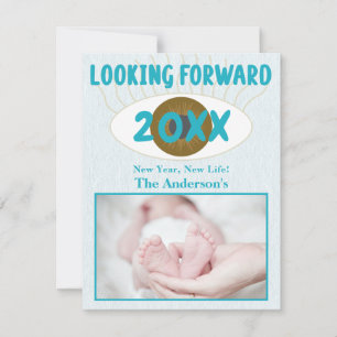 Tarjeta Festiva Celebración de la familia de Año Nuevo con visión 