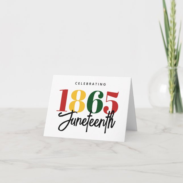 Tarjeta Festiva Celebración de la libertad de la historia negra en (Anverso)