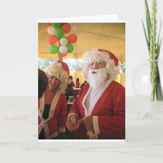 Tarjeta Festiva Celebración de los Navidades de Santa y Claus - Fe (Anverso)