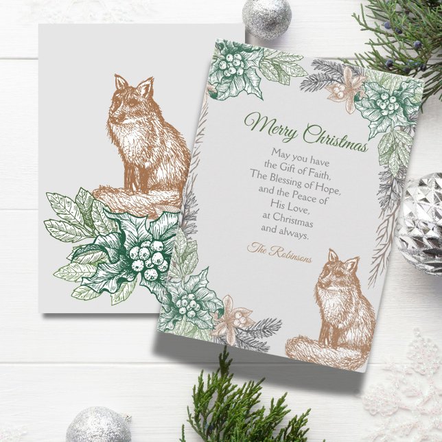 Tarjeta Festiva Celebración de navidades con Wolf y Wilderness Hol (Subido por el creador)