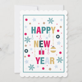 Tarjeta Festiva celebración del Año Nuevo feliz