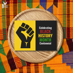 Tarjeta Festiva Celebrando el Centenario del Mes de la Historia Af
