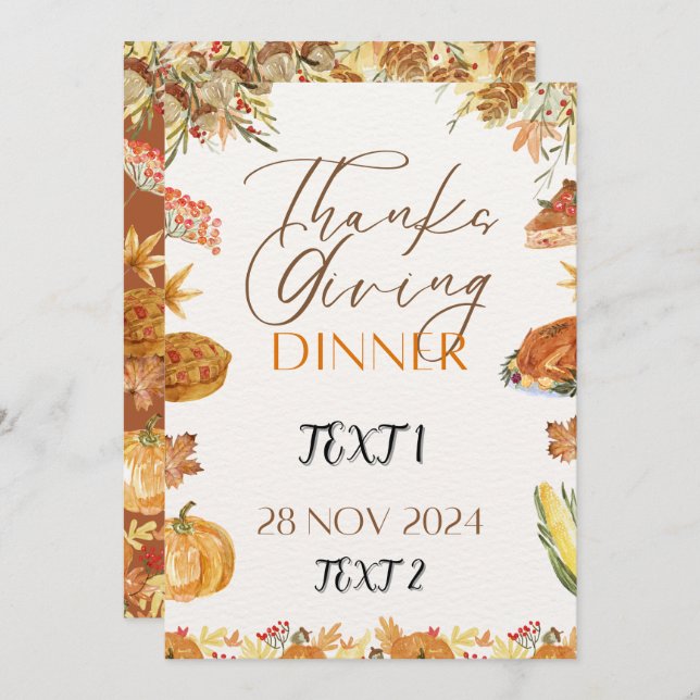 Tarjeta Festiva Celebrando la unión (Anverso / Reverso)