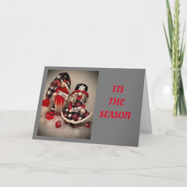 TARJETA FESTIVA CELEBRAR CON "FAMILIA Y AMIGOS ESTOS NAVIDADES (Anverso)