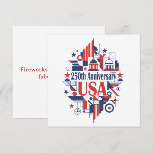 Tarjeta Festiva Celebrar el 250 aniversario de Estados Unidos