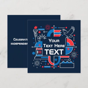Tarjeta Festiva Celebrar el 250 aniversario de Estados Unidos pers