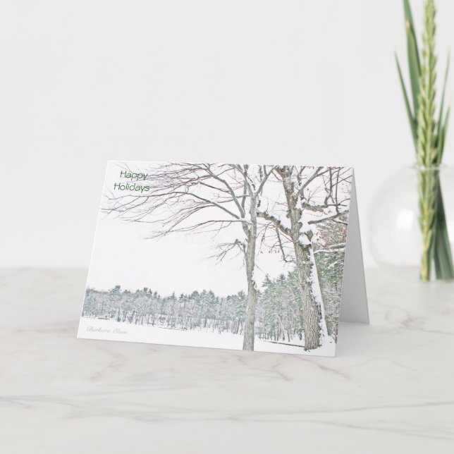 Tarjeta Festiva Celebrar el espíritu de la temporada: Walden Pond (Anverso)