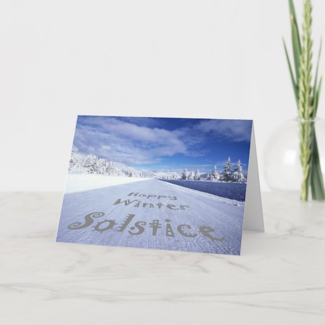 Tarjeta Festiva Celebrar el solsticio de invierno (Anverso)