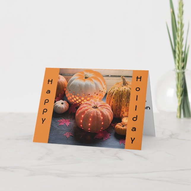 TARJETA FESTIVA CELEBRAR ESTA *TEMPORADA DE OTOÑO*-SIEMPRE UNA RAZ (Anverso)