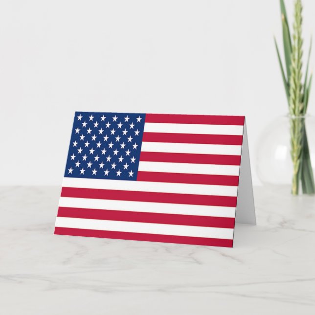 Tarjeta Festiva Celebrar la bandera estadounidense (Anverso)