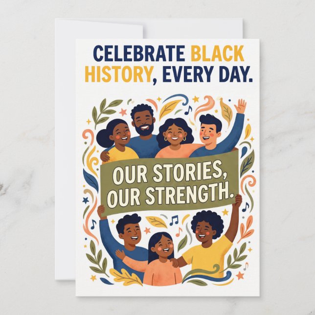 Tarjeta Festiva Celebrate Black Culture and Community (Anverso)