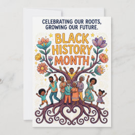 Tarjeta Festiva Celebrating Our Roots, Growing Our Future BHM