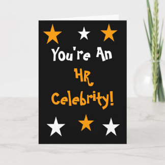 Tarjeta Festiva ¡Celebridad de la hora! Recursos humanos cualquier