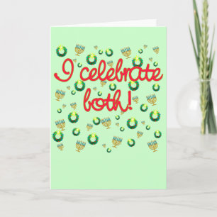 Tarjeta Festiva Celebro tanto a los Navidades como a Hanukkah