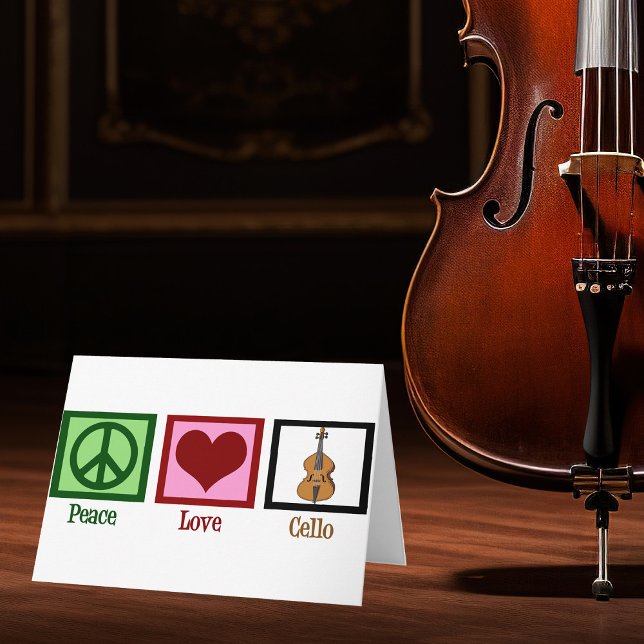 Tarjeta Festiva Cello de amor por la paz (Subido por el creador)