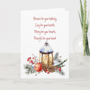 Tarjeta Festiva Celtic Blessings Christmas for Anyone Holiday Card