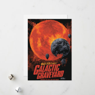 Tarjeta Festiva Cementerio Espacial Calavera Galaxia de Terrores d