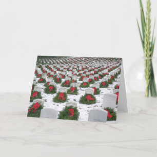 Tarjeta Festiva Cementerio nacional de Arlington de la nieve de