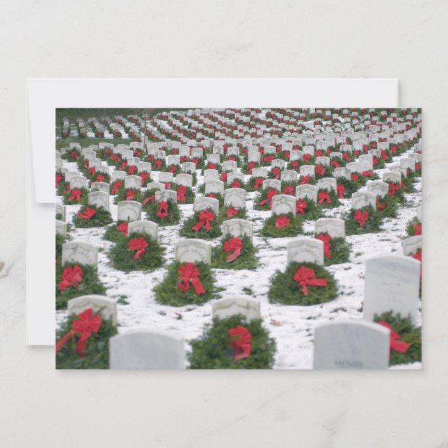 Tarjeta Festiva Cementerio nacional de Arlington de la nieve de (Anverso)