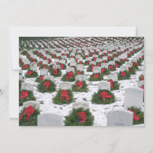Tarjeta Festiva Cementerio nacional de Arlington de la nieve de