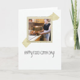 Tarjeta Festiva Cena de Acción de Gracias Coma Humor