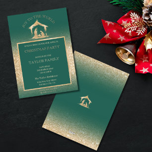 Tarjeta Festiva Cena de navidades Fiesta Escena de Natividad relig