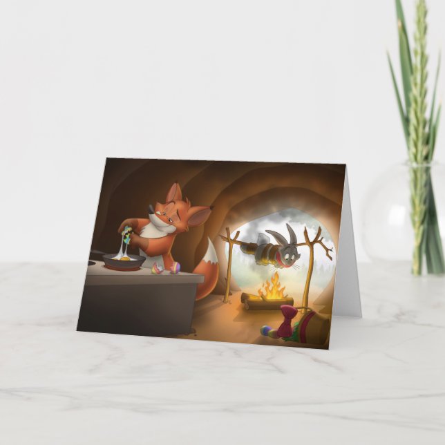 Tarjeta Festiva Cena de Pascua (Anverso)