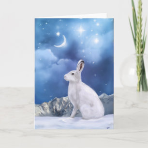 Tarjeta Festiva Centinela iluminado por la luna