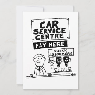 Tarjeta Festiva Centro de Servicio de Autos Mecánicos y Amortiguad