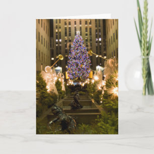 Tarjeta Festiva Centro Rockefeller para navidades