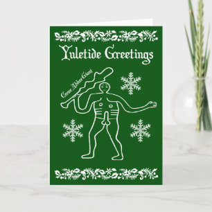 Tarjeta Festiva Cerne Abbas Giant, Yuletide, Navidades