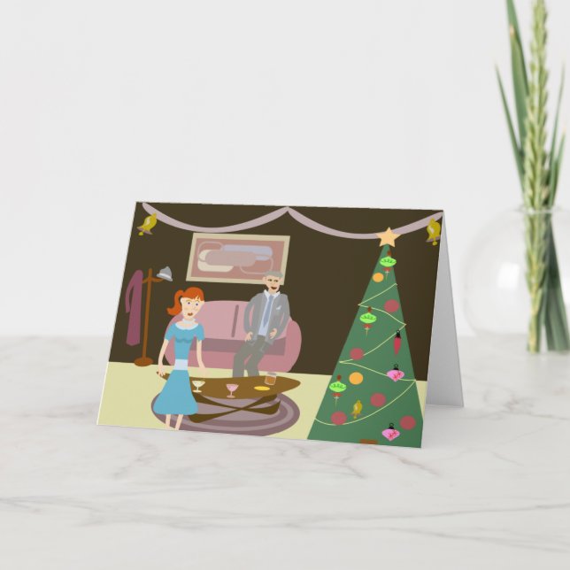 Tarjeta Festiva Cerrar Fiesta de Navidades (Anverso)
