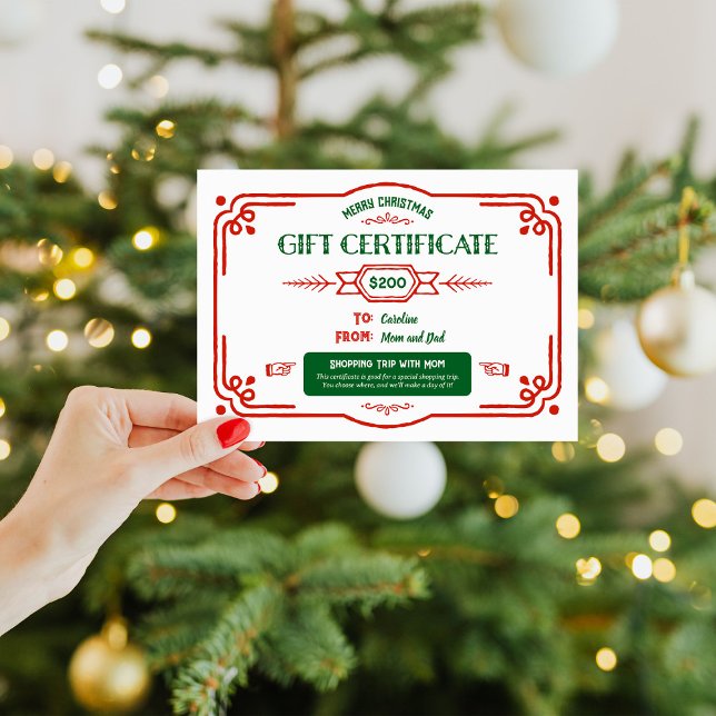 Tarjeta Festiva Certificado de entrega de Navidades personalizados (Subido por el creador)