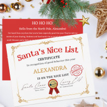 Certificado de Navidades de nombres personalizados