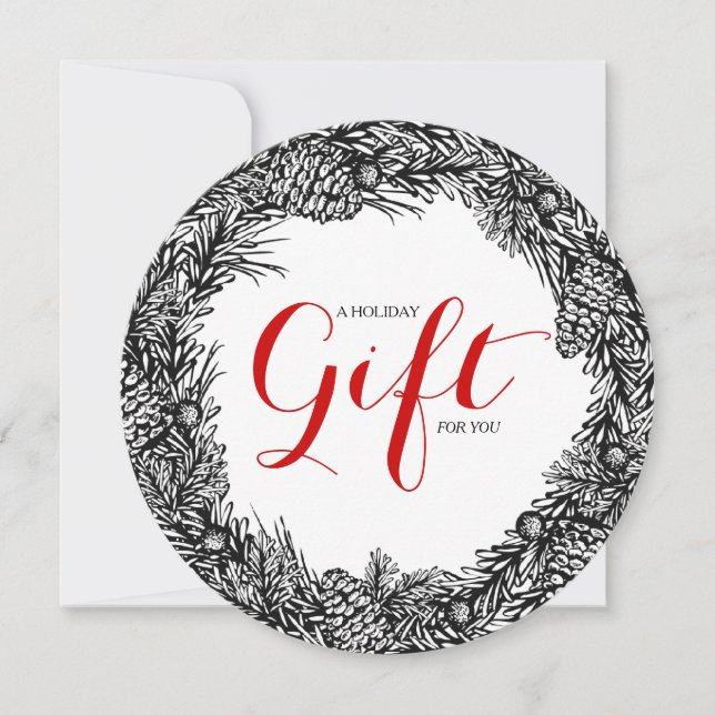 Tarjeta Festiva Certificados redondos con clase del regalo de (Anverso)