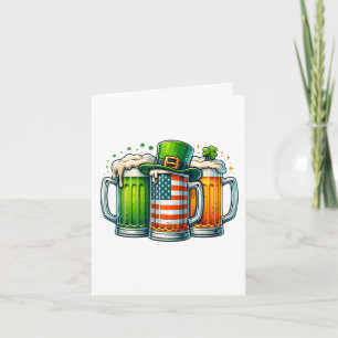 Tarjeta Festiva Cerveza Irlandesa Irlanda Día de San Patricio Fies
