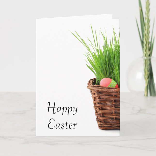 Tarjeta Festiva Cesta de Pascua (Anverso)