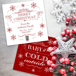 Tarjeta Festiva Chalet Winter Holiday Party o Cocktails Après-ski