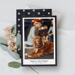 Tarjeta Festiva Chalkboard Modern Minimal Merry Woofmas<br><div class="desc">Tarjeta de vacaciones Chalkboard Modern Minimal Merry Woofmas</div>