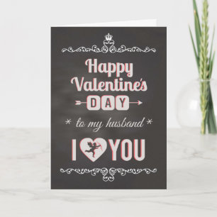 Tarjeta Festiva Chalkboard - Para El Marido, Te Escucho Valentine